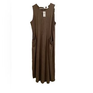 J. Jill Sleeveless Maxi Dress in Beechnut color